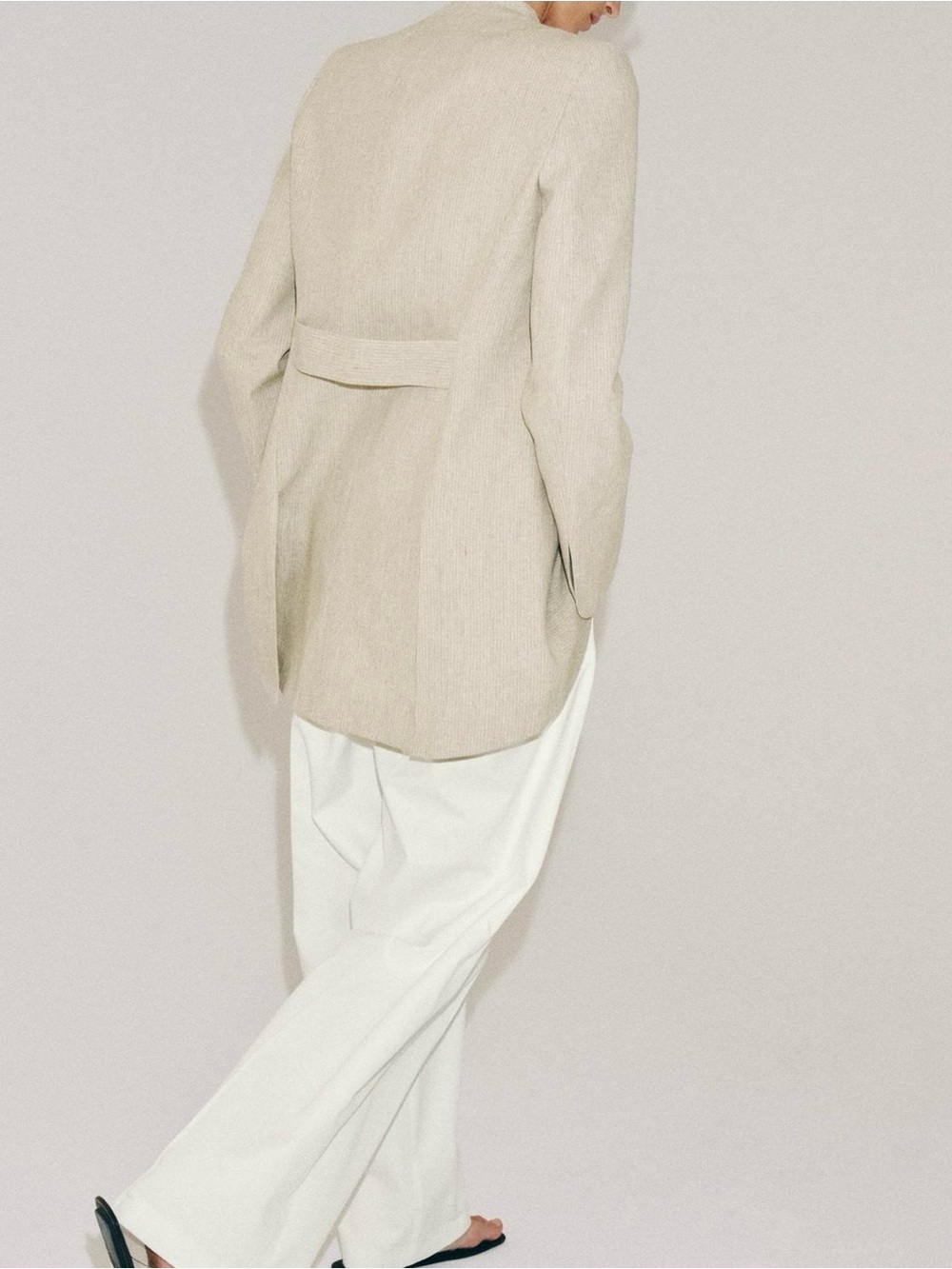 Tailored  women Blend Blazer in Light Beige